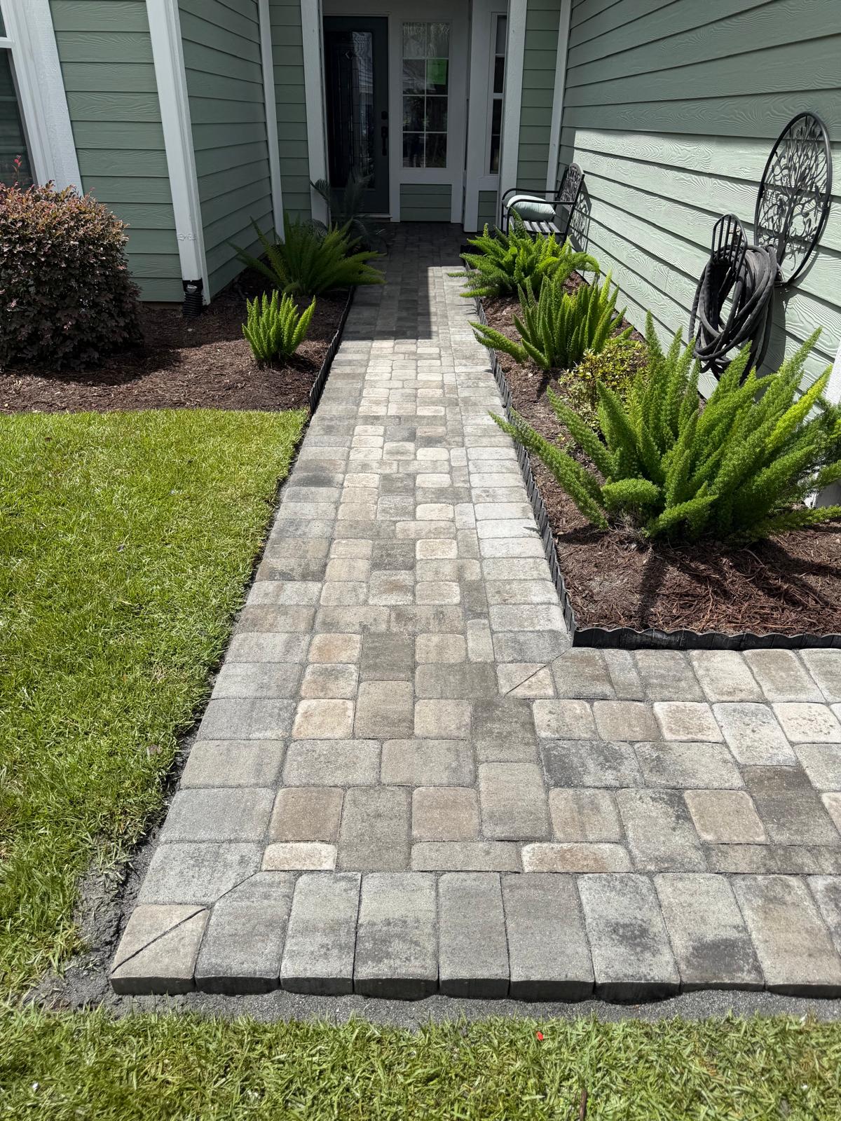 Father Nature hardscaping project