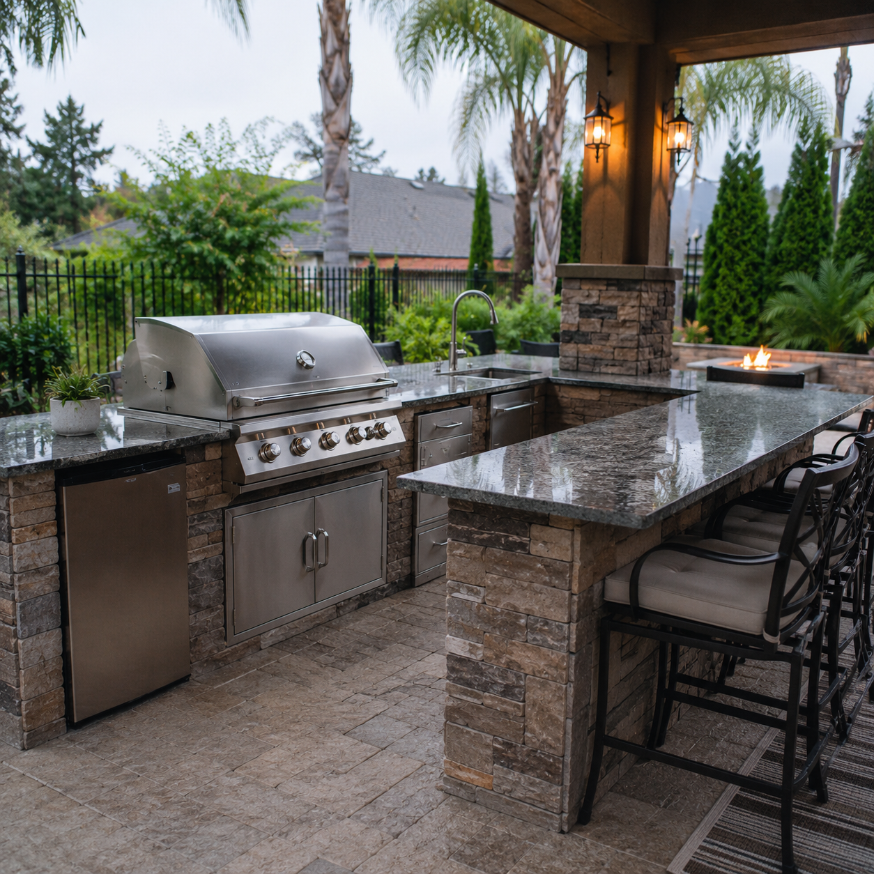 Outdoor kitchen by Father Nature